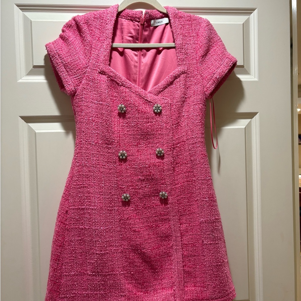 Likely Pink Tweed Dress